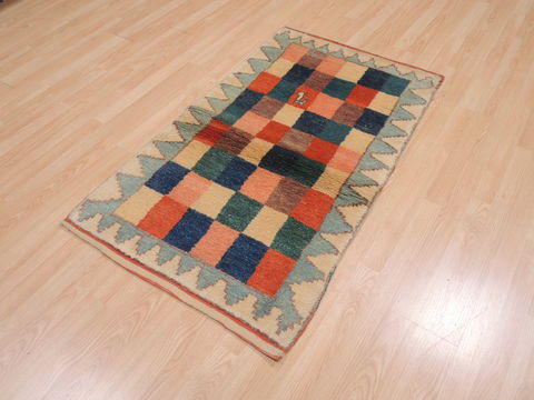 Gabbeh Multicolor Hand Knotted 27 X 44 Area Rug 100-110353 Image 2