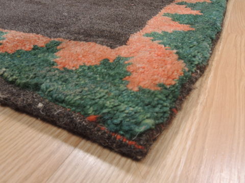 Gabbeh Brown Square Hand Knotted 37 X 39 Area Rug 100-110355 Image 4