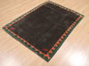 Gabbeh Brown Square Hand Knotted 37 X 39  Area Rug 100-110355 Thumb 2