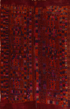 Kilim Red Flat Woven 4'11" X 7'10"  Area Rug 100-110363