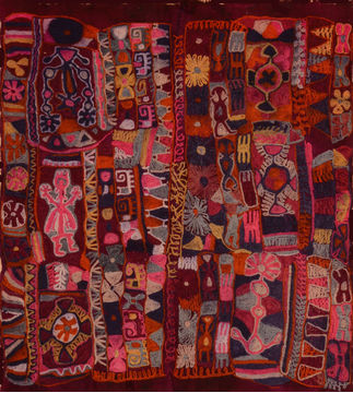 Afghan Kilim Red Rectangle 5x7 ft Wool Carpet 110366