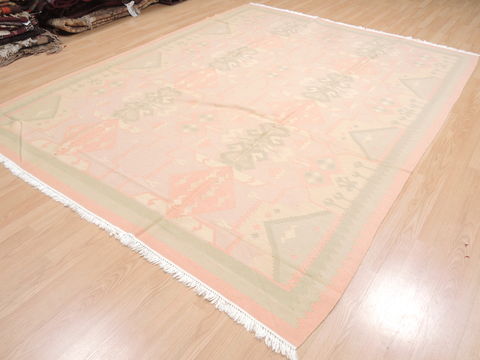 Kilim Beige Flat Woven 80 X 100 Area Rug 100-110367 Image 2