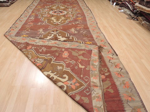 Kilim Brown Flat Woven 65 X 171 Area Rug 100-110368 Image 12