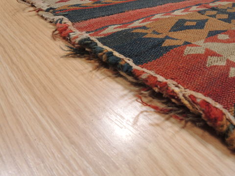 Kilim Blue Runner Flat Woven 50 X 103 Area Rug 100-110369 Image 11