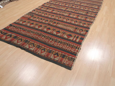 Kilim Blue Runner Flat Woven 50 X 103 Area Rug 100-110369 Image 2