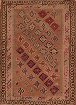 Kilim Brown Flat Woven 5'5" X 7'10"  Area Rug 100-110373