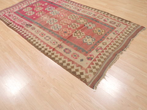 Kilim Brown Flat Woven 44 X 81 Area Rug 100-110374 Image 3