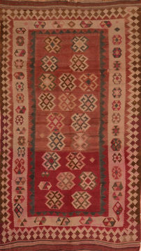 Kilim Brown Flat Woven 4'4" X 8'1"  Area Rug 100-110374