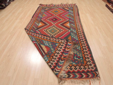 Kilim Red Runner Flat Woven 43 X 92 Area Rug 100-110377 Image 5