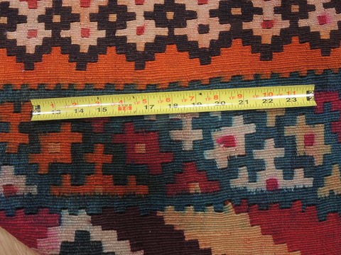 Kilim Red Runner Flat Woven 43 X 92 Area Rug 100-110377 Image 6