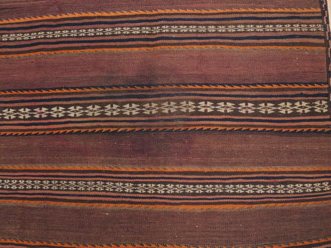 Kilim Brown Runner Flat Woven 37 X 101 Area Rug 100-110378 Image 7