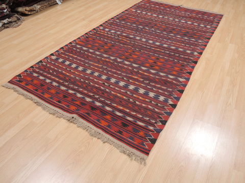 Kilim Red Runner Flat Woven 48 X 96 Area Rug 100-110379 Image 2