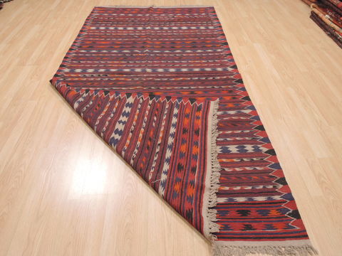 Kilim Red Runner Flat Woven 48 X 96 Area Rug 100-110379 Image 6