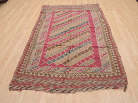Kilim Red Flat Woven 45 X 75 Area Rug 100-110380 Image 1