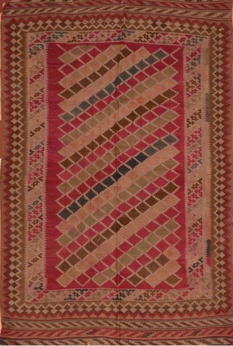 Kilim Red Flat Woven 45 X 75 Area Rug 100-110380 Image 0