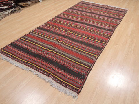 Kilim Red Runner Flat Woven 47 X 100 Area Rug 100-110381 Image 2