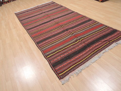Kilim Red Runner Flat Woven 47 X 100 Area Rug 100-110381 Image 3