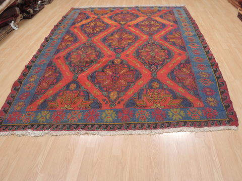 Kilim Blue Flat Woven 611 X 99 Area Rug 100-110383 Image 1