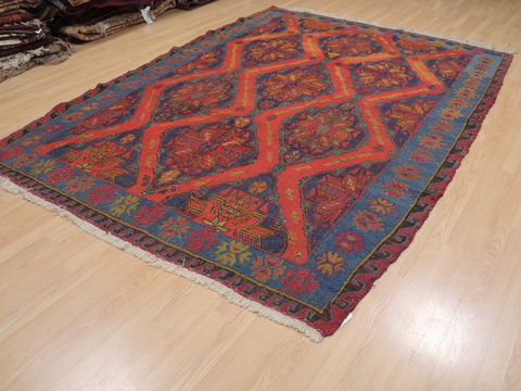 Kilim Blue Flat Woven 611 X 99 Area Rug 100-110383 Image 2