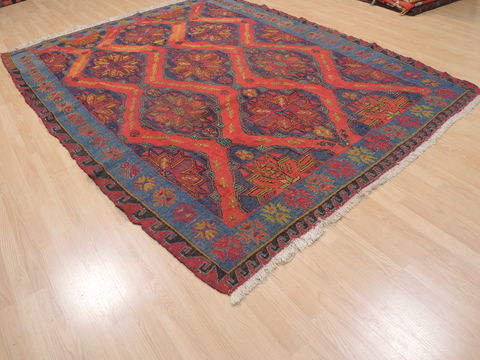 Kilim Blue Flat Woven 611 X 99 Area Rug 100-110383 Image 3