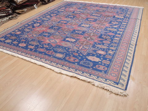 Kilim Blue Square Flat Woven 96 X 112 Area Rug 100-110384 Image 2