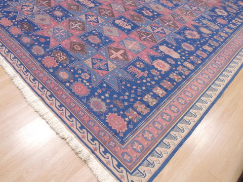 Kilim Blue Square Flat Woven 96 X 112 Area Rug 100-110384 Image 8