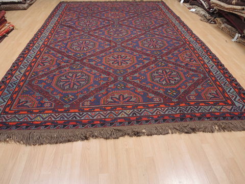 Kilim Blue Flat Woven 88 X 134 Area Rug 100-110388 Image 7
