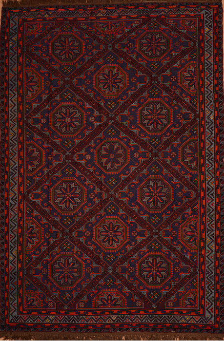 Kilim Blue Flat Woven 88 X 134 Area Rug 100-110388 Image 0