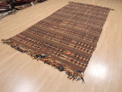 Kilim Brown Flat Woven 62 X 103 Area Rug 100-110390 Image 2