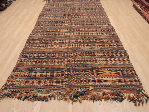 Kilim Brown Flat Woven 62 X 103 Area Rug 100-110390 Image 3
