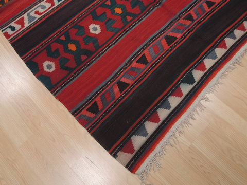 Kilim Red Runner Flat Woven 52 X 114 Area Rug 100-110394 Image 4