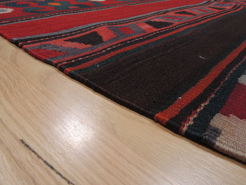 Kilim Red Runner Flat Woven 52 X 114 Area Rug 100-110394 Image 5