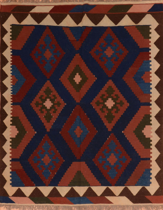 Kilim Brown Flat Woven 50 X 66 Area Rug 100-110397 Image 0