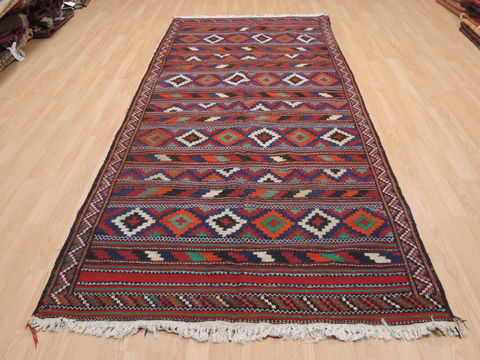 Kilim Red Runner Flat Woven 47 X 102 Area Rug 100-110399 Image 1