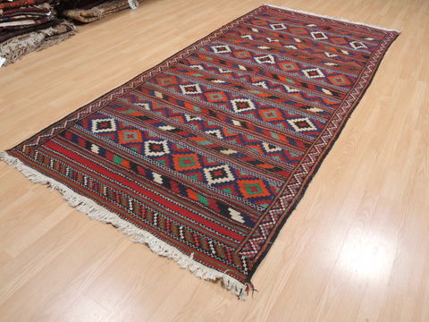 Kilim Red Runner Flat Woven 47 X 102 Area Rug 100-110399 Image 2