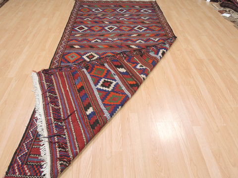 Kilim Red Runner Flat Woven 47 X 102 Area Rug 100-110399 Image 8