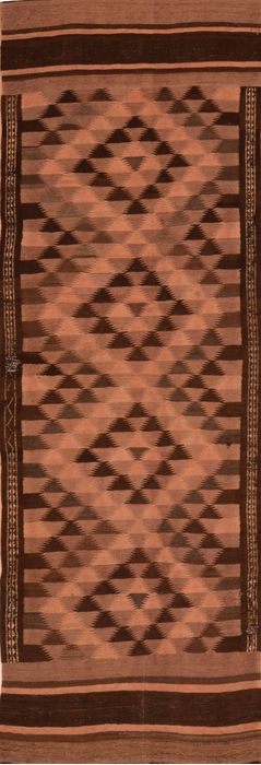 Kilim Brown Runner Flat Woven 36 X 105 Area Rug 100-110400 Image 0