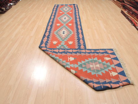 Kilim Red Runner Flat Woven 28 X 114 Area Rug 100-110401 Image 6