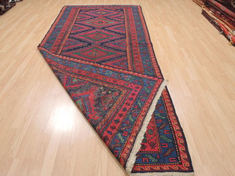 Kilim Blue Runner Flat Woven 49 X 114 Area Rug 100-110407 Image 10