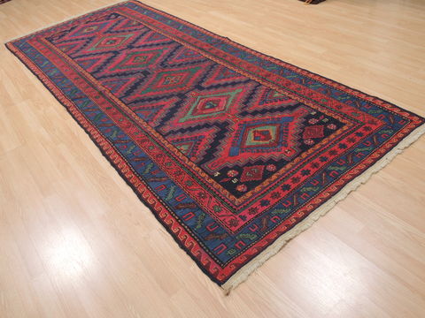Kilim Blue Runner Flat Woven 49 X 114 Area Rug 100-110407 Image 3