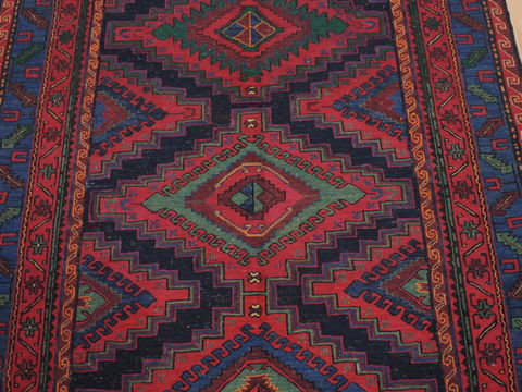 Kilim Blue Runner Flat Woven 49 X 114 Area Rug 100-110407 Image 6