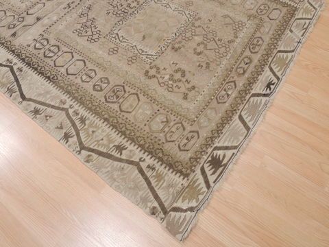 Kilim Beige Runner Flat Woven 51 X 129 Area Rug 100-110410 Image 4