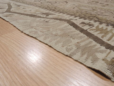 Kilim Beige Runner Flat Woven 51 X 129 Area Rug 100-110410 Image 5