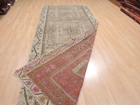 Kilim Beige Runner Flat Woven 51 X 129 Area Rug 100-110410 Image 6