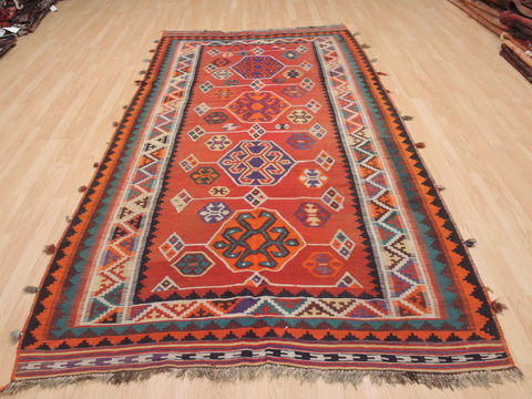 Kilim Red Flat Woven 49 X 91 Area Rug 100-110413 Image 1