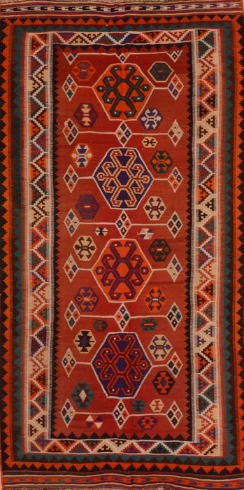 Kilim Red Flat Woven 49 X 91 Area Rug 100-110413 Image 0