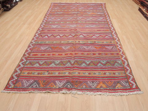 Kilim Red Runner Flat Woven 50 X 102 Area Rug 100-110414 Image 1