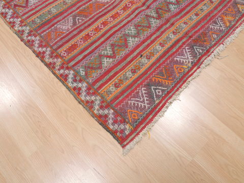 Kilim Red Runner Flat Woven 50 X 102 Area Rug 100-110414 Image 4