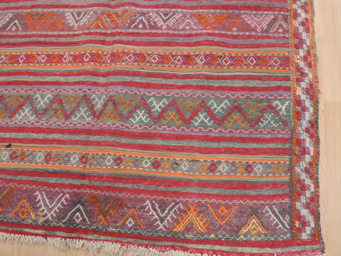 Kilim Red Runner Flat Woven 50 X 102 Area Rug 100-110414 Image 5