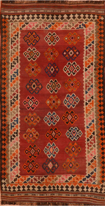 Kilim Red Flat Woven 49 X 93 Area Rug 100-110415 Image 0